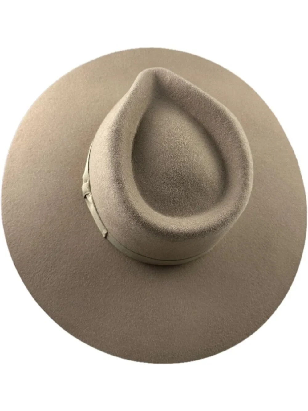 Shyanne Women's Wool Felt Fedora Wide Brim Hat Beige Khaki Western OS NWT